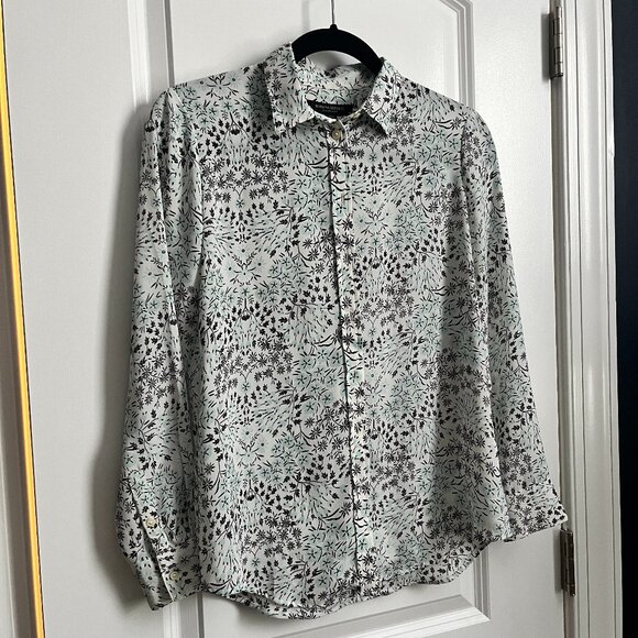 Banana Republic Dillon Floral Shirt Blouse XSP - Picture 1 of 9